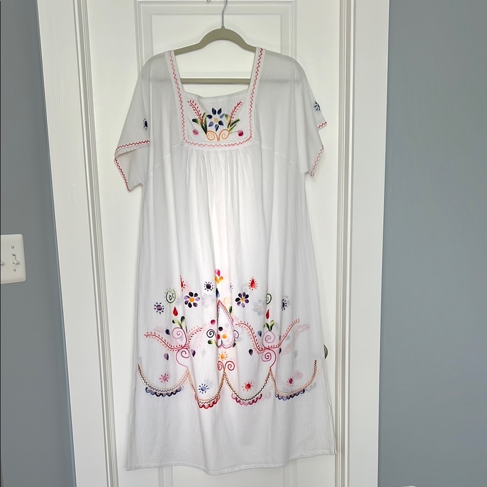 Salvadoran Embroidered Maxi Dress